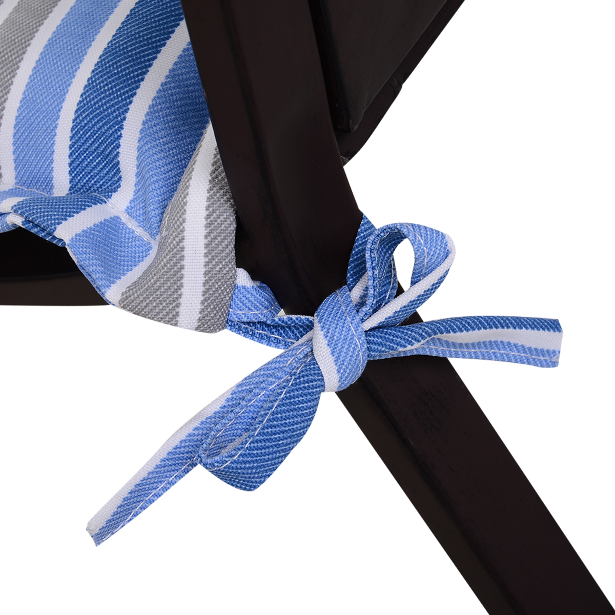 2 Piece Striped Patio Bench Swing Chair Cushion Set, 120 x 50cm – Double Seat Garden Cushions, Blue