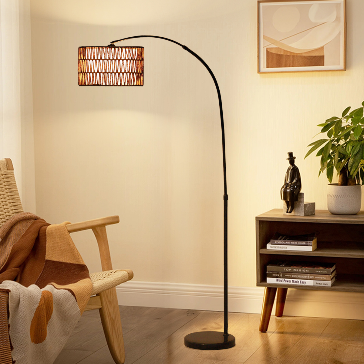 HOMCOM LED Standing Floor Lamp with Foot Switch – Black