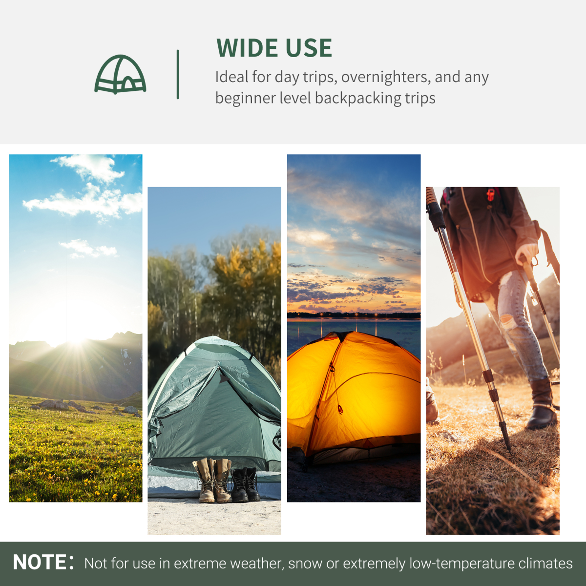 Outsunny 2 Person Dome Camping Tent with Mesh Windows & Storage Pocket – Hiking Tent, Multicoloured