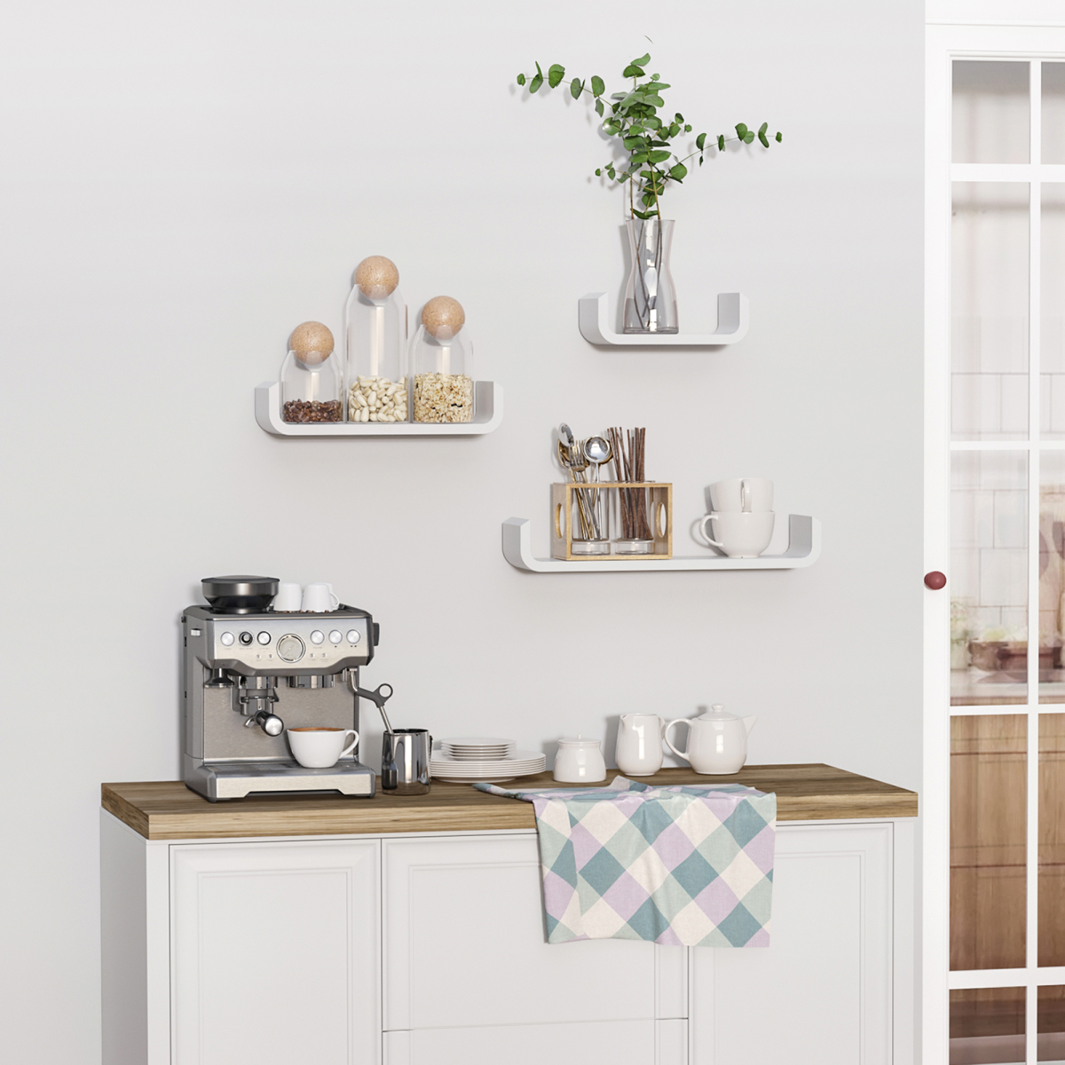 HOMCOM 2-Tier Bedside Table with Removable Shelf – Compact Bedroom Storage