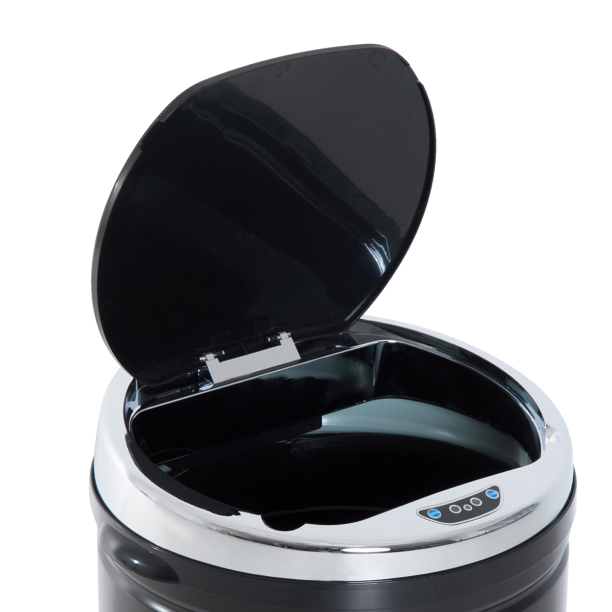 HOMCOM 42L Stainless Steel Sensor Kitchen Bin with Removable Inner Bucket – Black