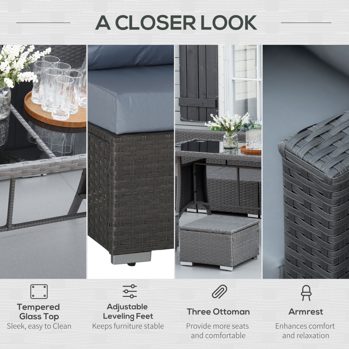 Outsunny rattan set alternate configuration