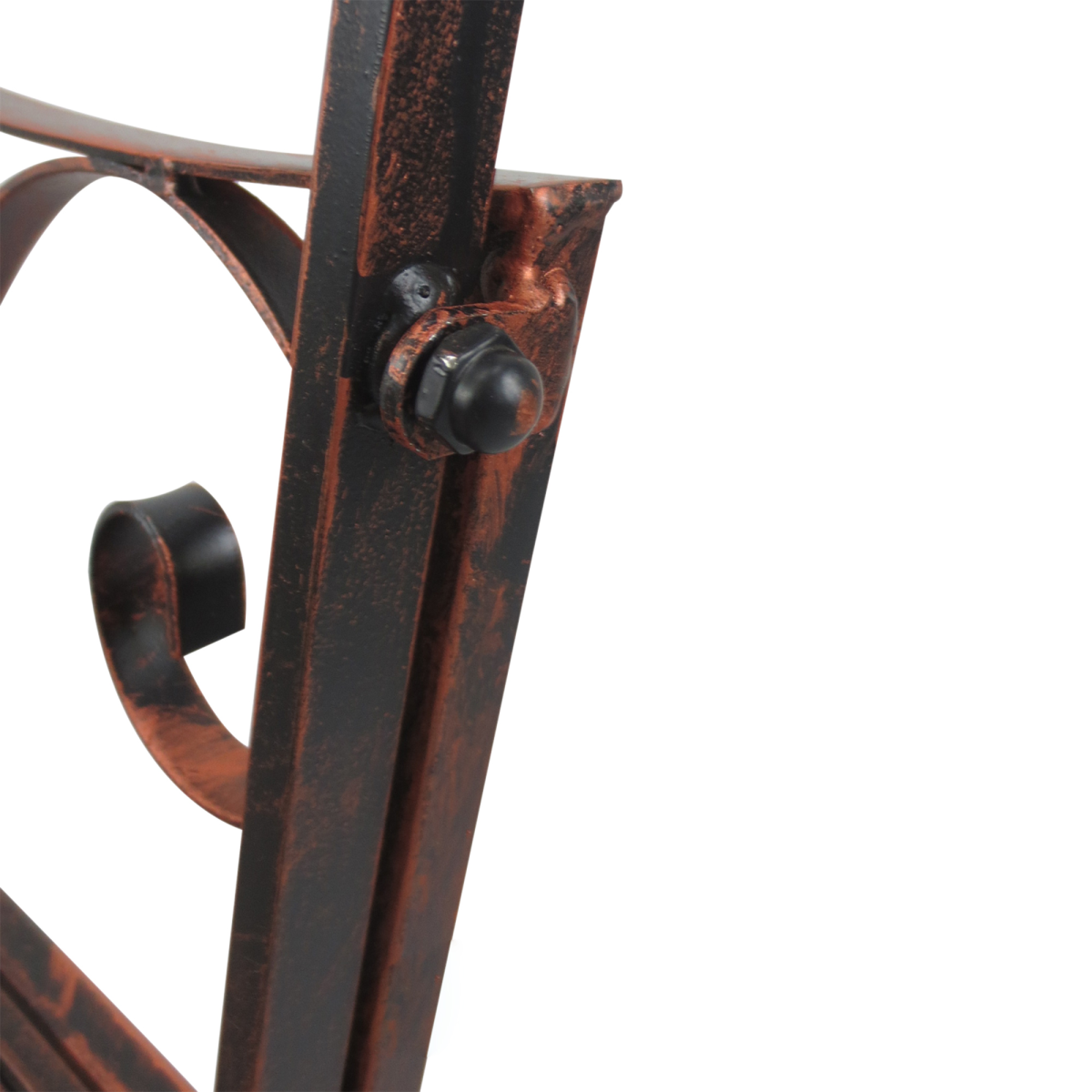 Outsunny Metal Rocking Bench for 2 – Garden Swing Loveseat with Hollow-Carved Seat, Bronze