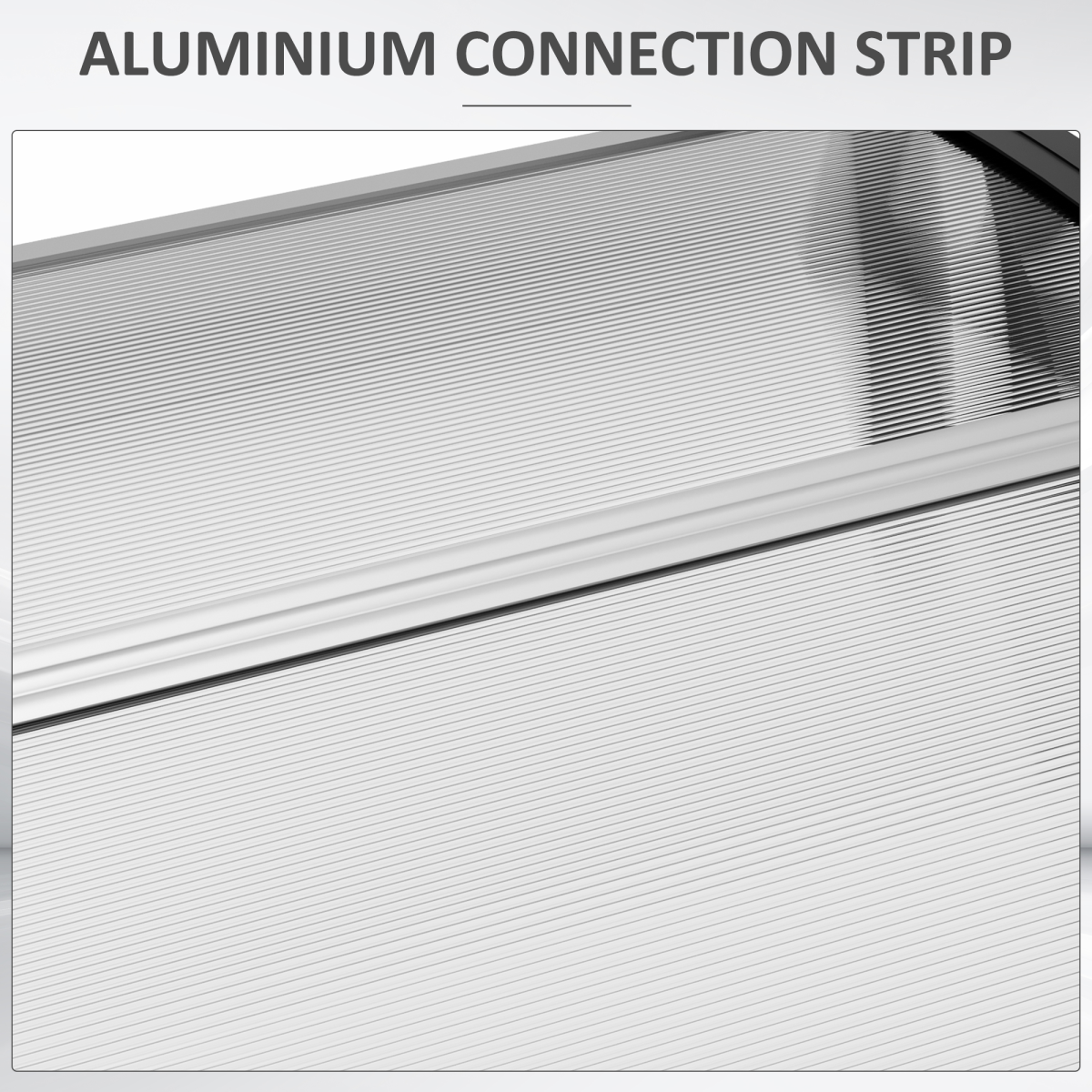 Outsunny Front Door Canopy, 300 x 100cm Curved Polycarbonate Awning – Outdoor Rain Shelter, Clear
