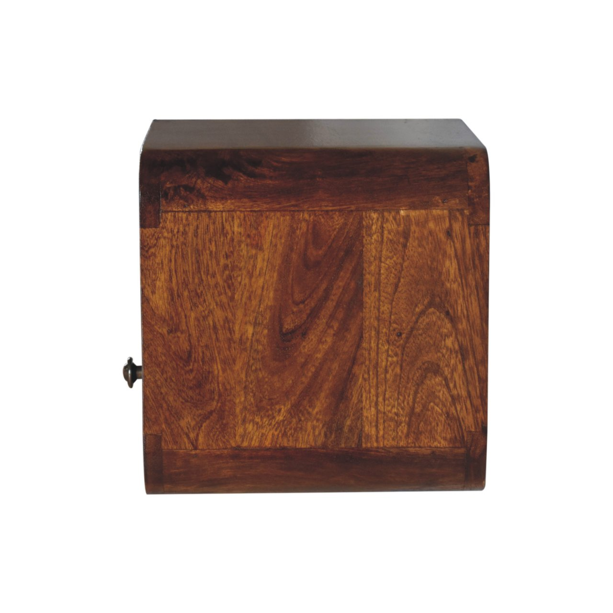 Artisan Furniture Extra Mini Wall-Mounted Bedside Table with 1 Drawer & Open Shelf, Solid Mango Wood – Dark Brown