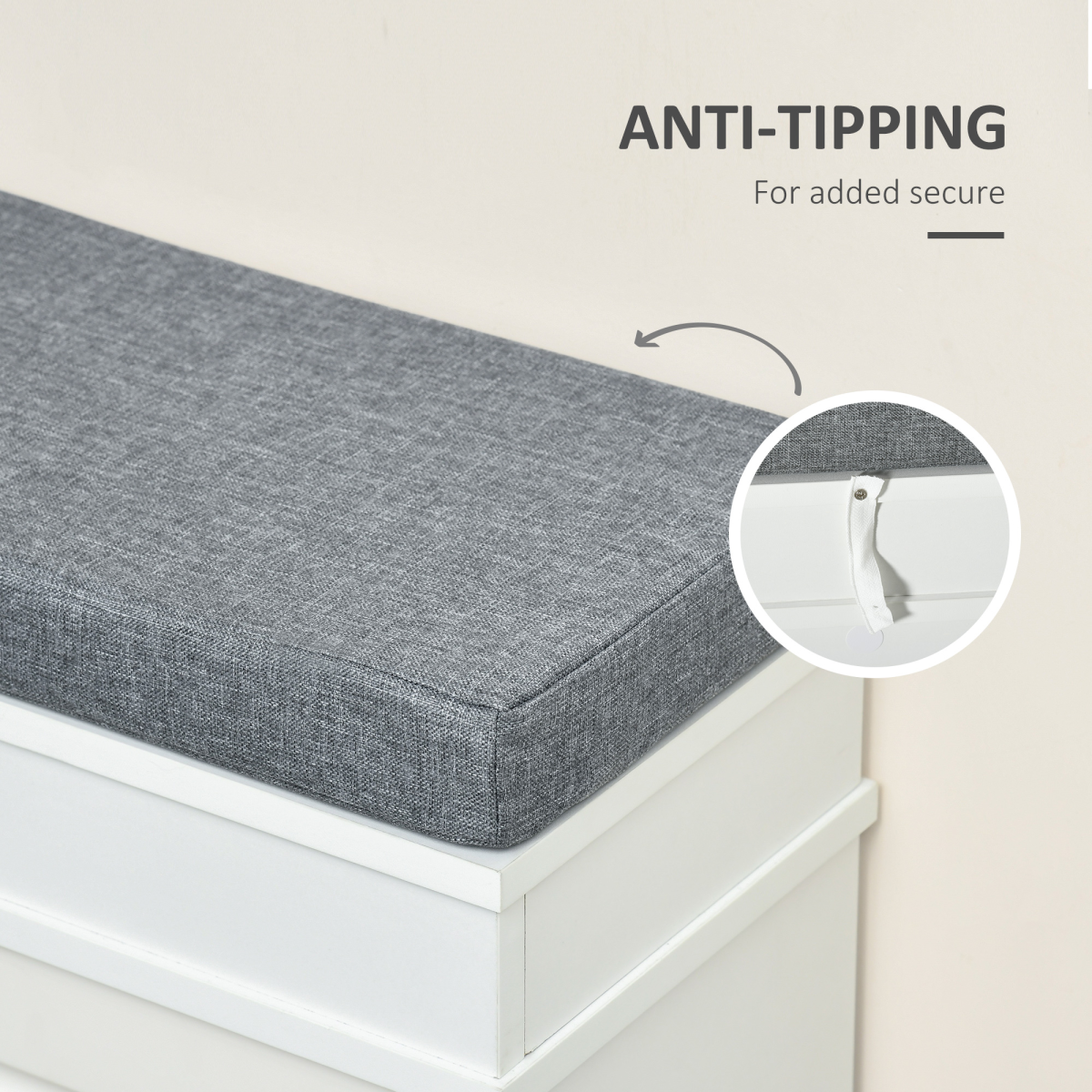 Shoe Storage Bench with Padded Seat Cushion & 2 Drawers – Compact Hallway Seating