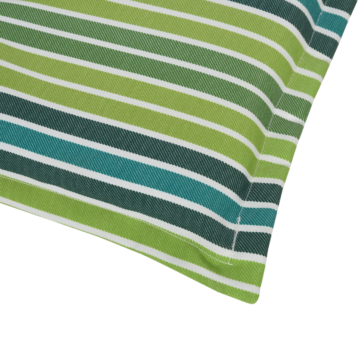 2 Piece Striped Patio Bench Swing Chair Cushion Set, 120 x 50cm – Double Seat Garden Cushions, Green
