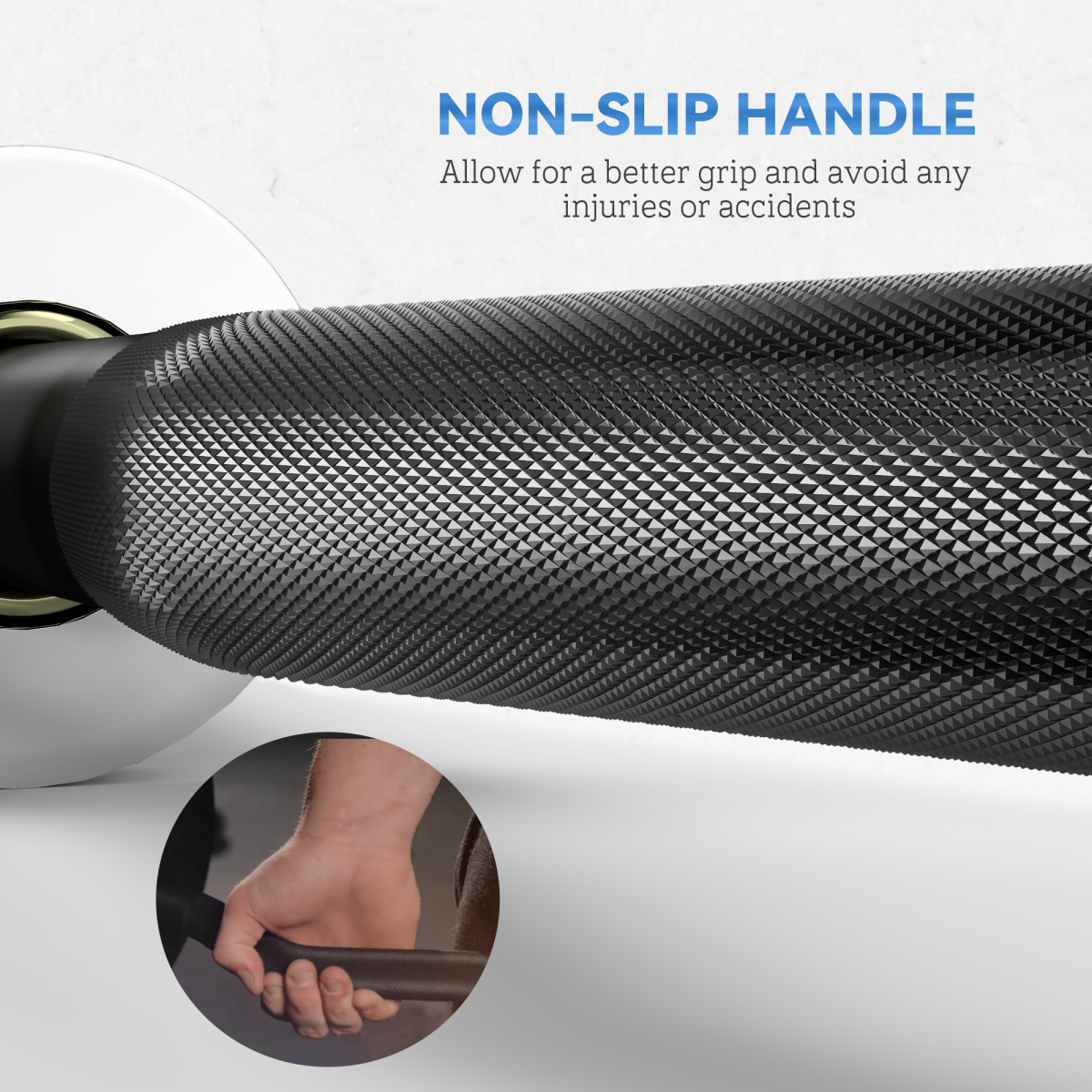 SPORTNOW 120cm EZ Curl Bar with Spring Clips for 5cm Weight Plates, 8kg – Home Gym Barbell Bar, 100kg Capacity