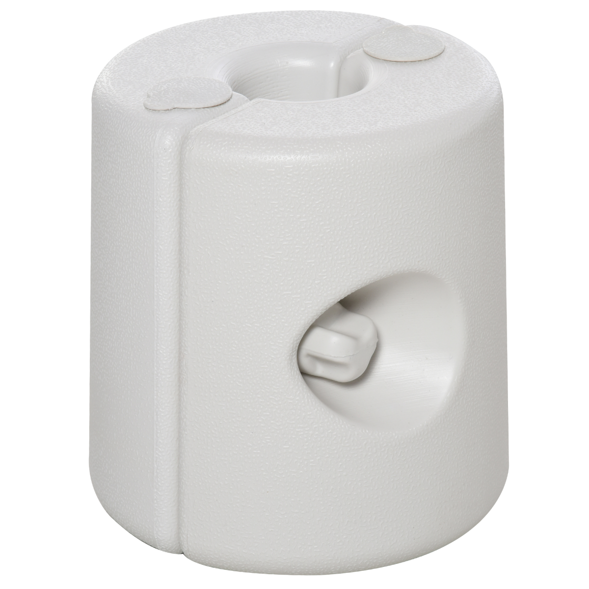 Outsunny Gazebo Weight Bases, Set of 4 Fillable Plastic Anchor Weights – Sand or Water Filled, White