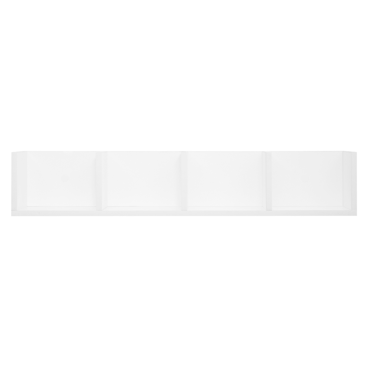 HOMCOM Wall Mounted CD Shelf with 4 Grids, Holds up to 60 CDs – Multimedia Storage Organiser, White