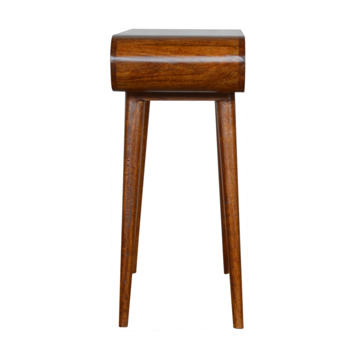 Artisan Furniture Chestnut London Console Table with 2 Drawers – Nordic Style Legs, Solid Mango Wood, Dark Brown