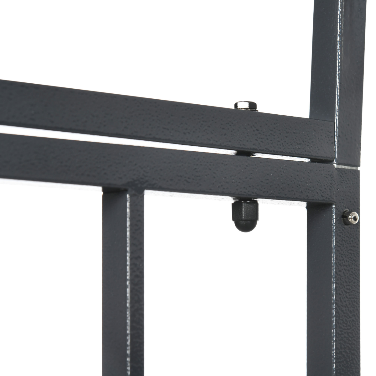 Outsunny Metal Garden Arch with Double Gate – Climbing Plant Arbour with Reinforced Frame, Dark Grey