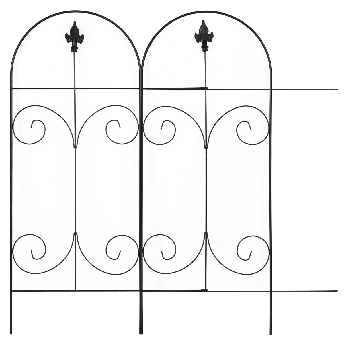 Outsunny 8-Piece Decorative Garden Fence Panels, 3.8m Total Length – Flower Bed Border & Animal Barrier