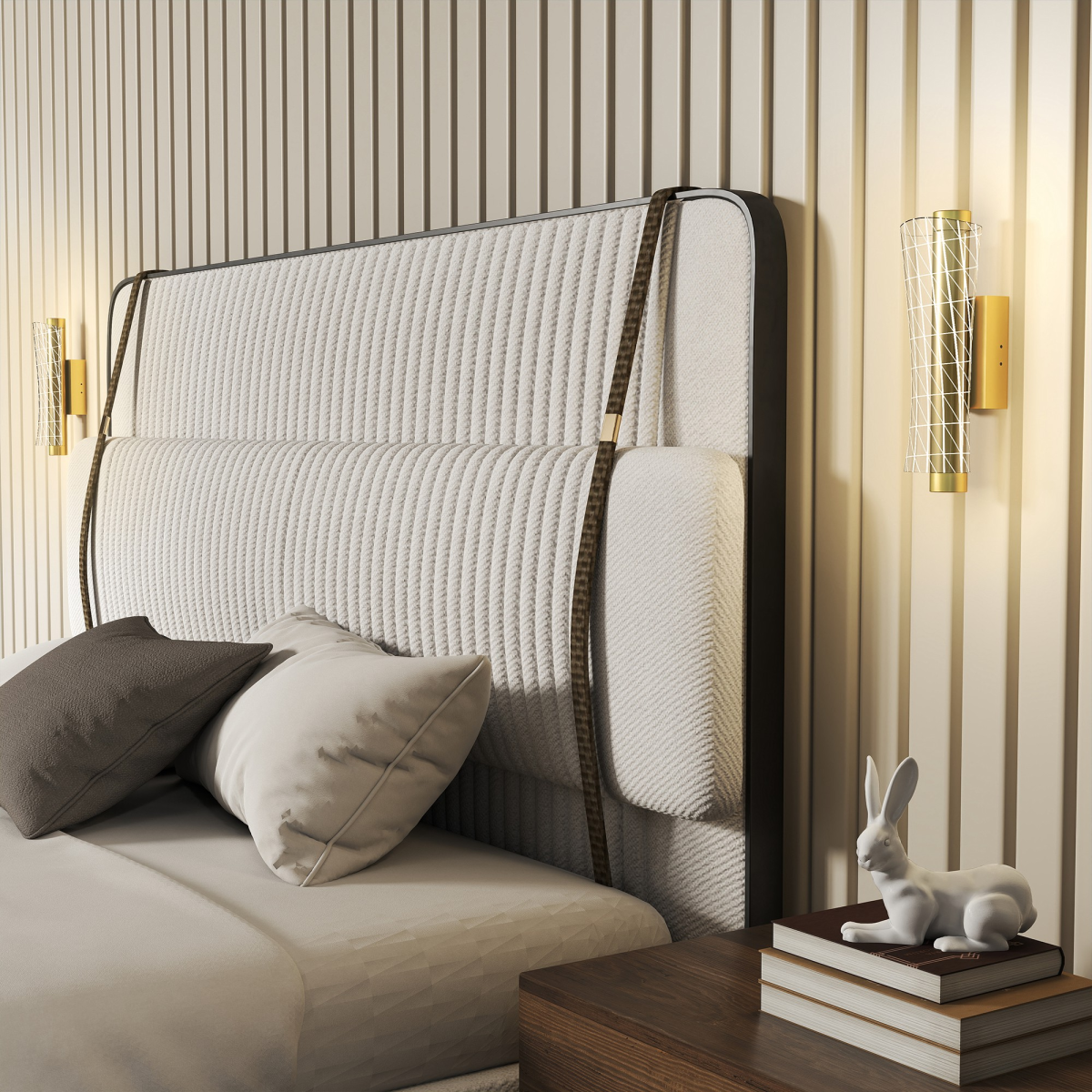 HOMCOM LED Geometric Wall Lights – 2 Pack, Gold