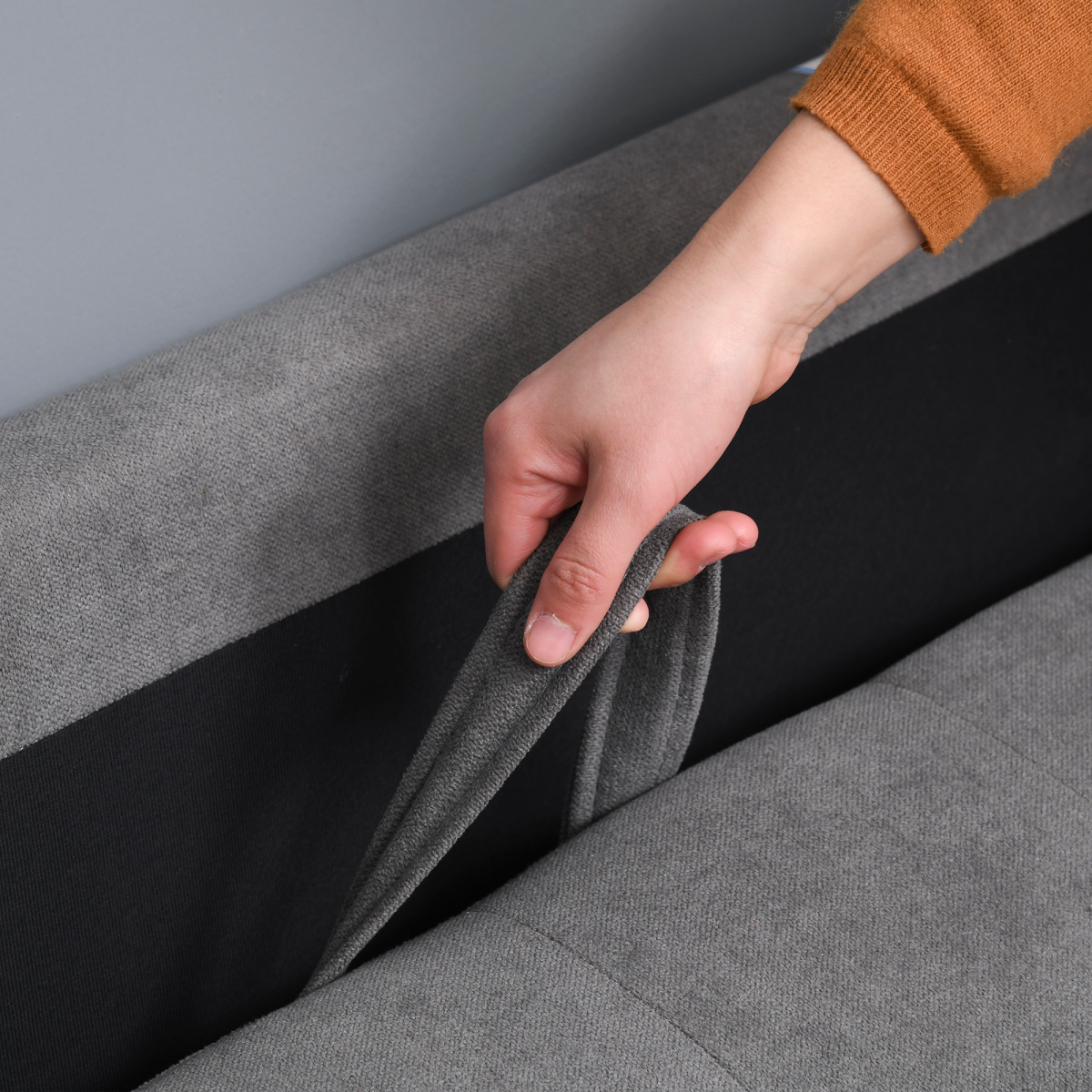 HOMCOM Grey Loveseat Sofa dimensions diagram