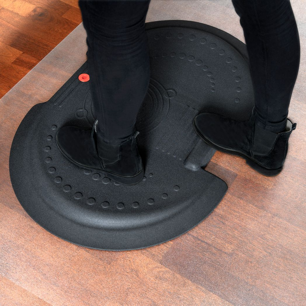 Floortex AFS-TEX 5000X Active Anti-Fatigue Mat, 66 x 90cm – Ergonomic Standing Desk Mat, Black