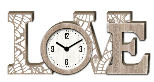 AcaciaHome Art Deco Table Clock with Wooden Frame & Quartz Movement – Home or Office Decor