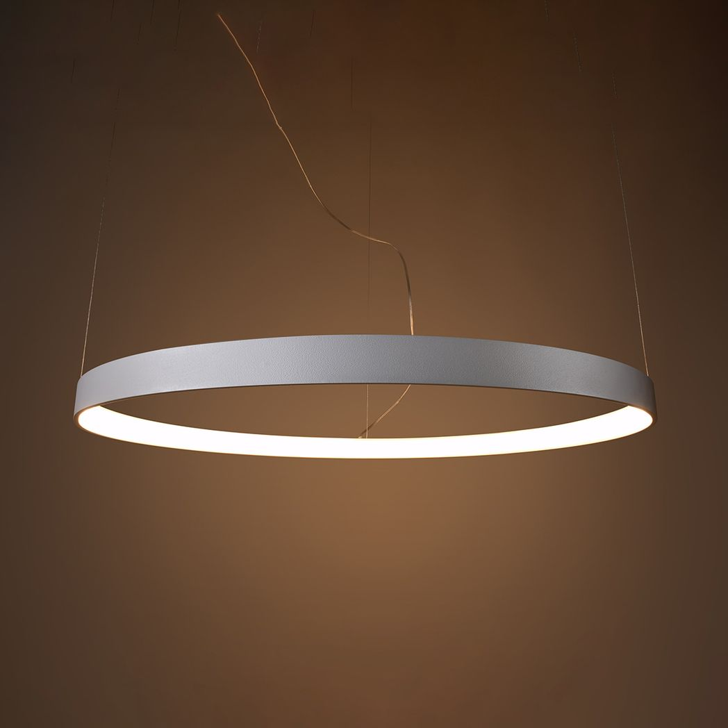 Thoro Lighting Rio Modern LED Chandelier – 50W 3000K Aluminium Pendant Light, White