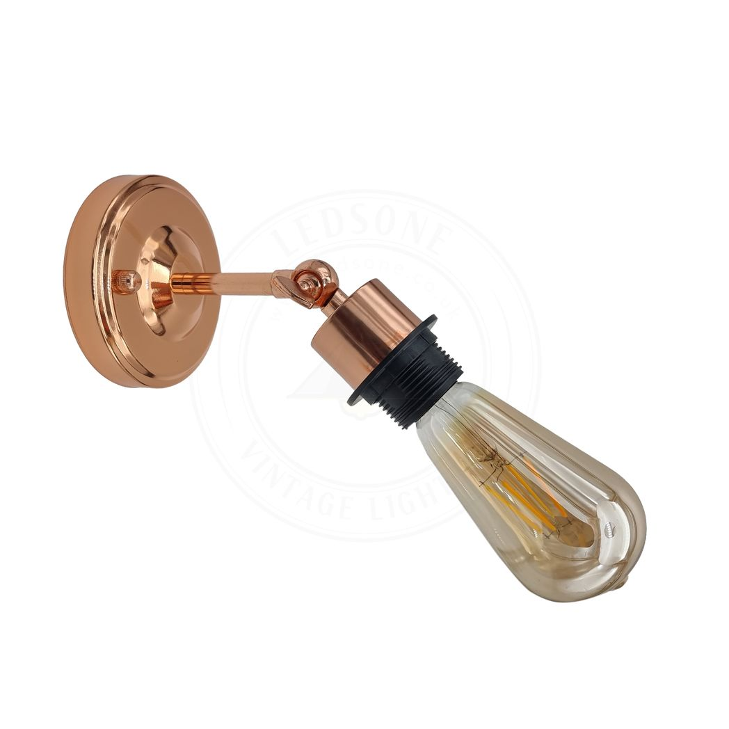Rose Gold Retro Metal Wall Light