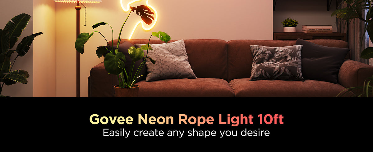 Govee Neon Rope Light 2 with Smart Shape Recognition & 64 Presets – 3m Smart LED Lighting