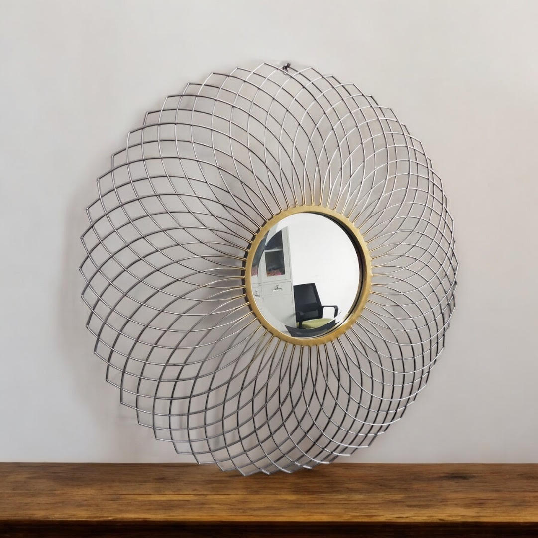 MSL 85cm Modern Wall Mirror, Handcrafted with a Contemporary Finish – Home Decor Mirror, Multi