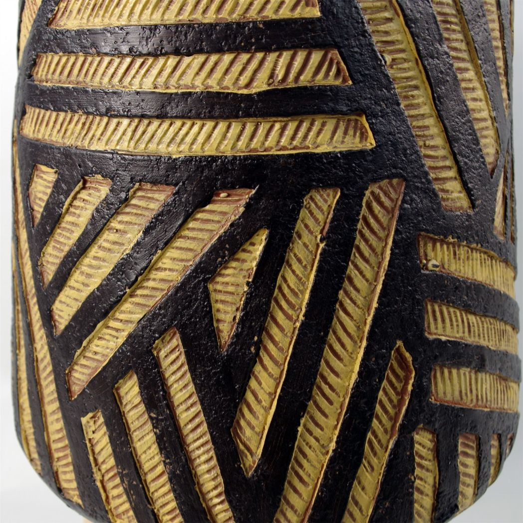 Bali Large Planter, 45cm x 28cm – Garden Plant Pot for Patio & Home, Brown & Yellow