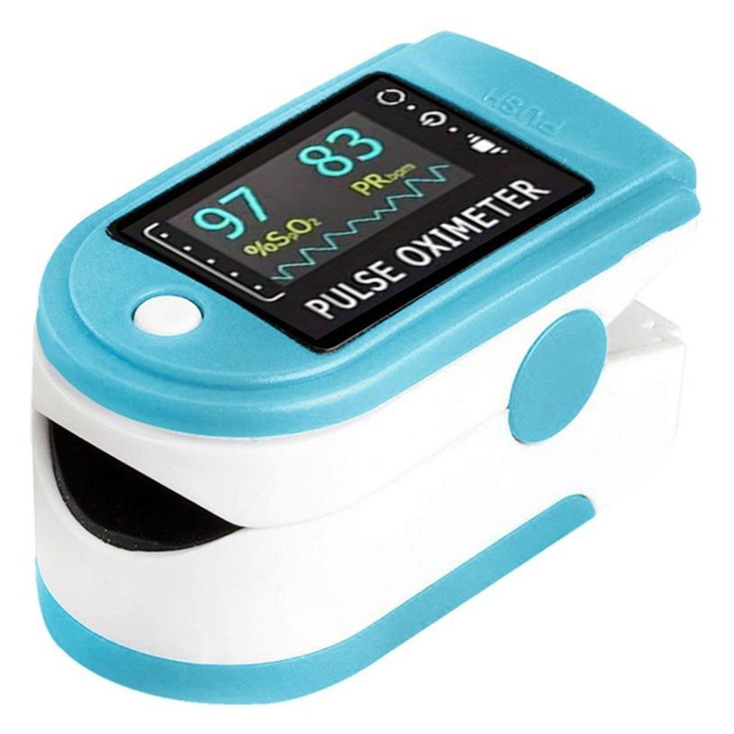 Aquarius Finger Pulse Oximeter V2 with SpO2 & Heart Rate Readings, Lanyard & Case – FDA Approved, Blue