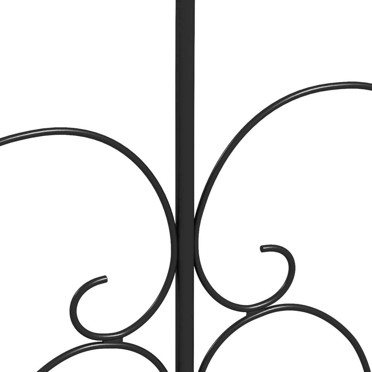 Outsunny 5 Piece Decorative Metal Garden Fencing, Border Edging with Heart Scrollwork – 305 x 81 cm, Black