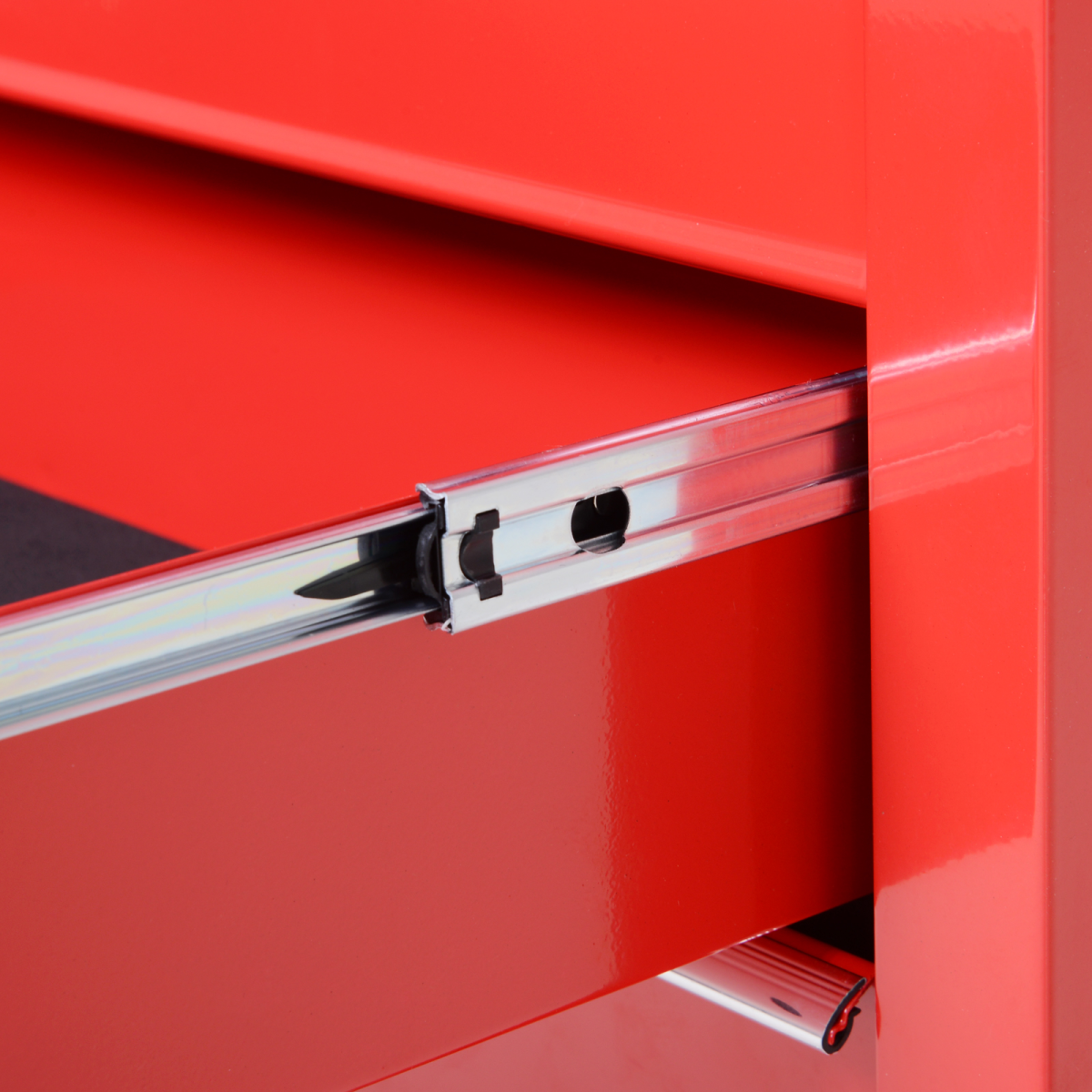 5-Drawer Steel Rolling Tool Cabinet with Castors – Workshop & Garage Storage, Red