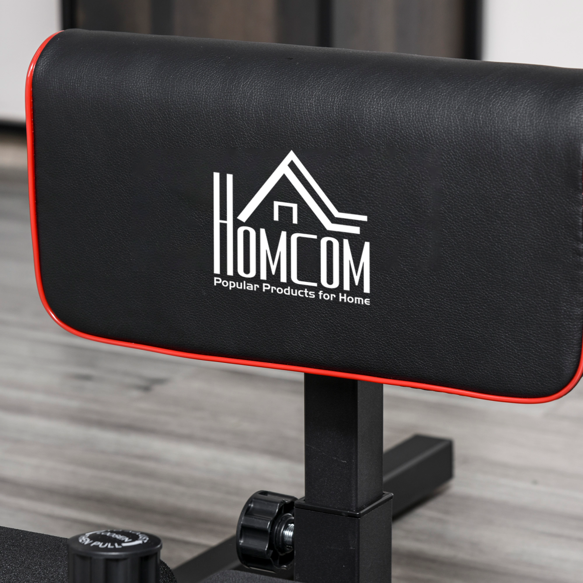 HOMCOM 3-in-1 Squat Machine for Sit-Ups, Push-Ups & Deep Squats with Steel Frame – Adjustable Home Gym Leg Trainer