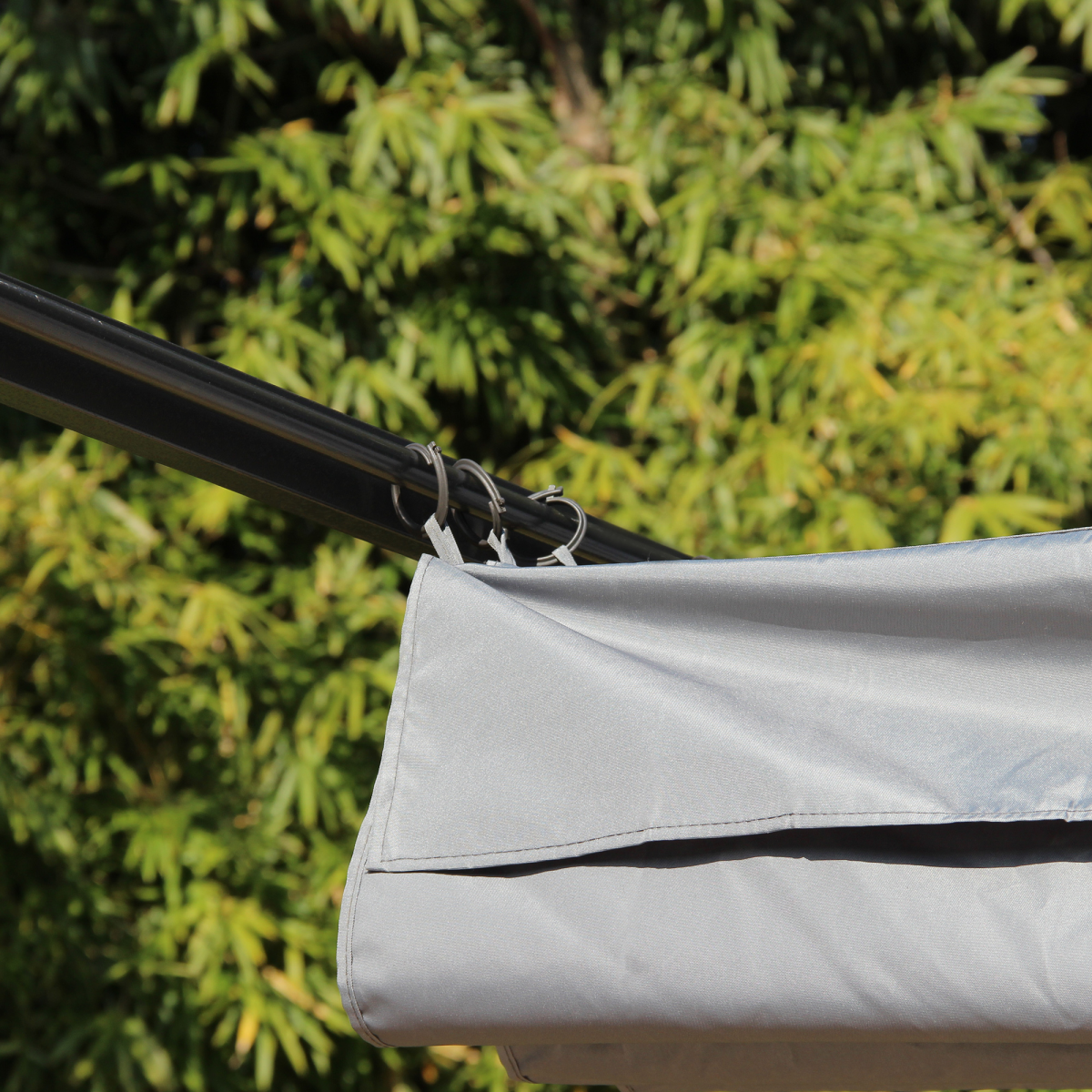 Outsunny 3.5x3.5m Retractable Metal Pergola Gazebo with Anti-UV Canopy & Steel Frame – Garden Patio Shade, Grey