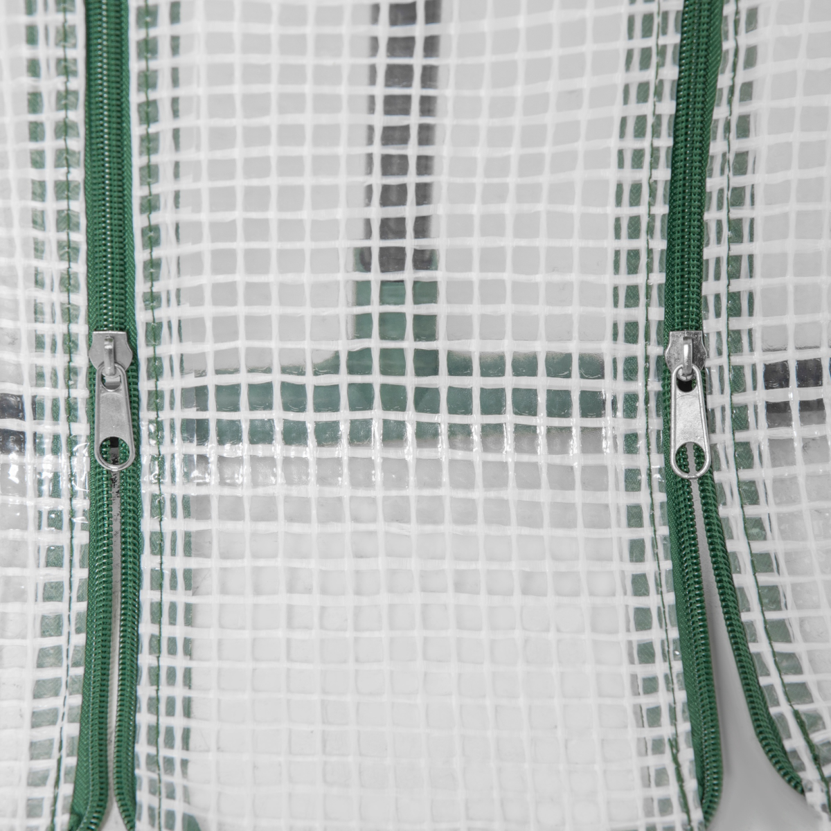 Outsunny Mini Poly Tunnel Greenhouse with Steel Frame, Mesh Cover & Roll-Up Doors – Small Grow House, White
