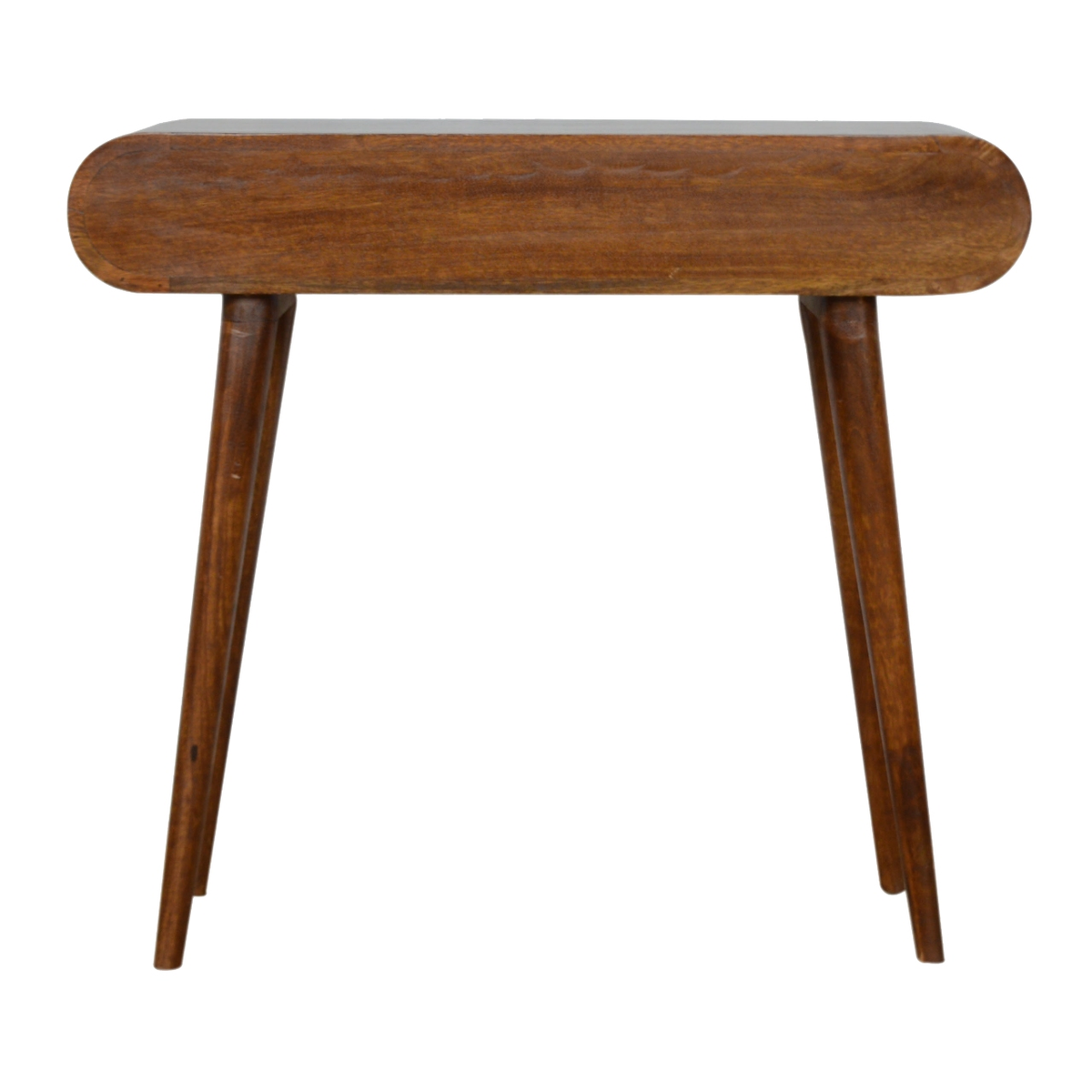 Artisan Furniture Chestnut London Console Table with 2 Drawers – Nordic Style Legs, Solid Mango Wood, Dark Brown