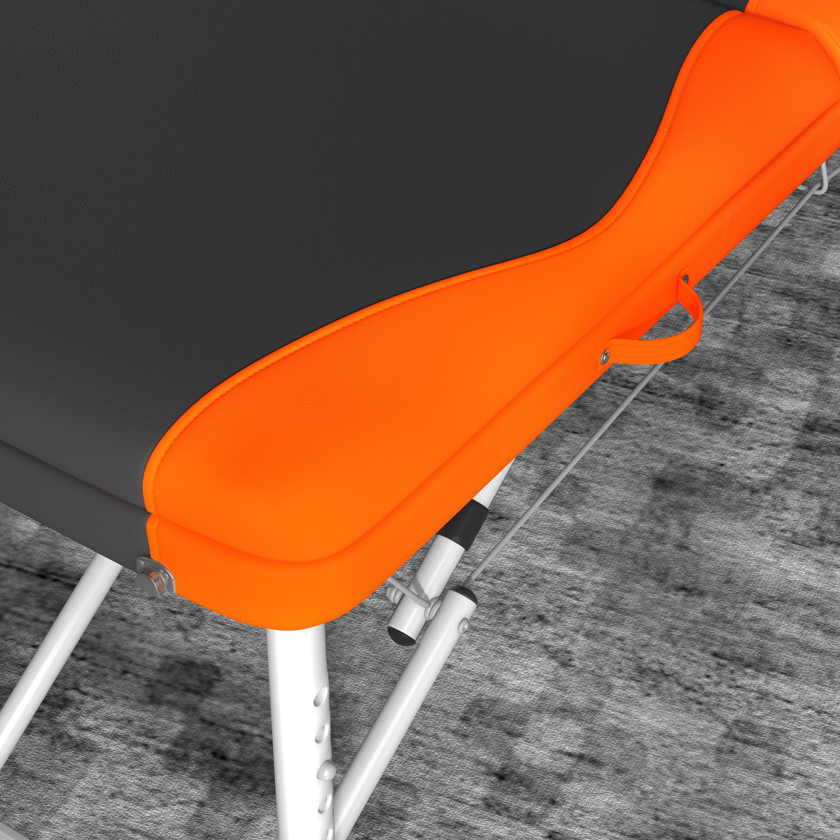 HOMCOM Portable Folding Massage Table with Face Rest & Carry Bag – Lightweight Aluminium, Orange