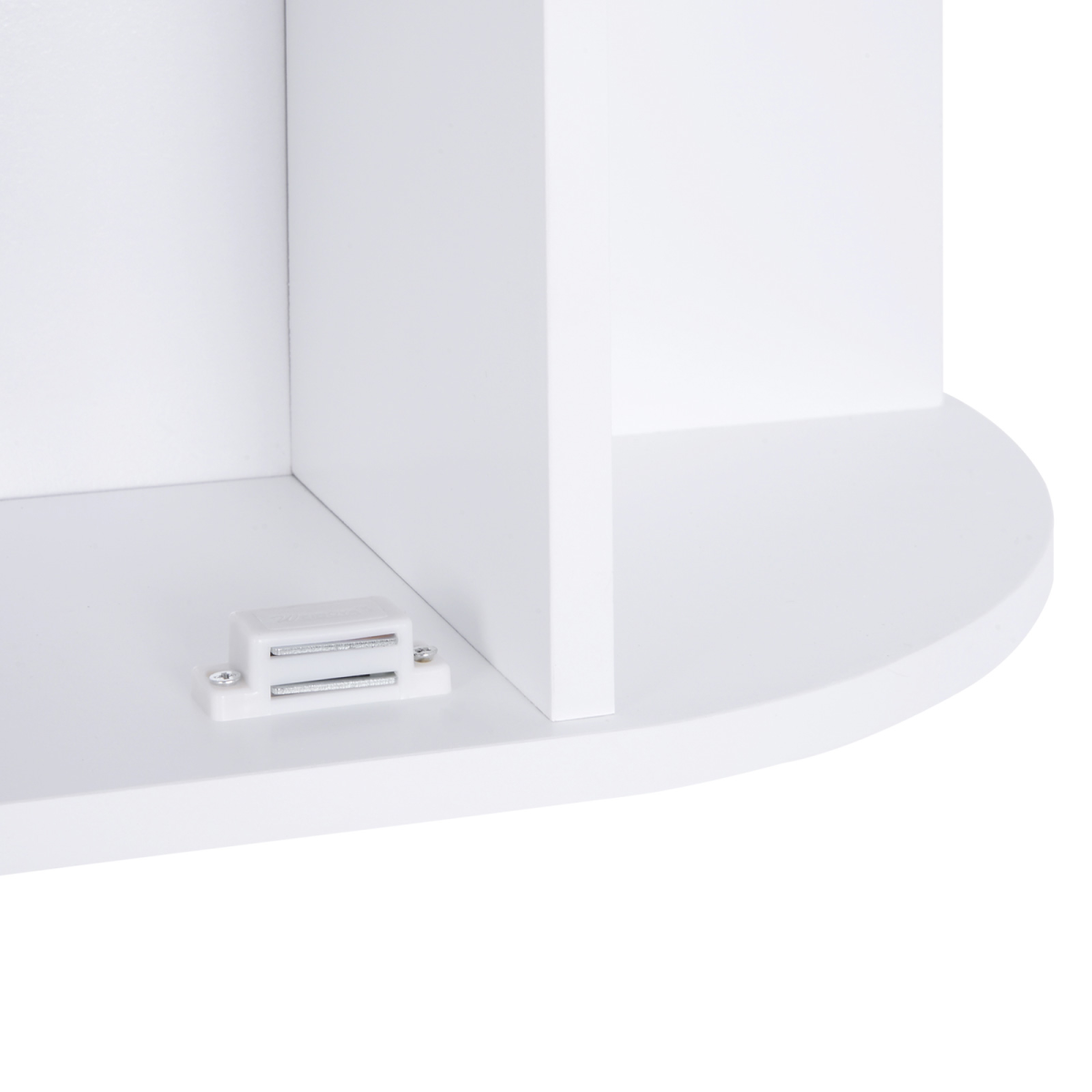 HOMCOM Wall-Mounted Bathroom Mirror Cabinet with Open Side Shelves – Spacious Family Storage
