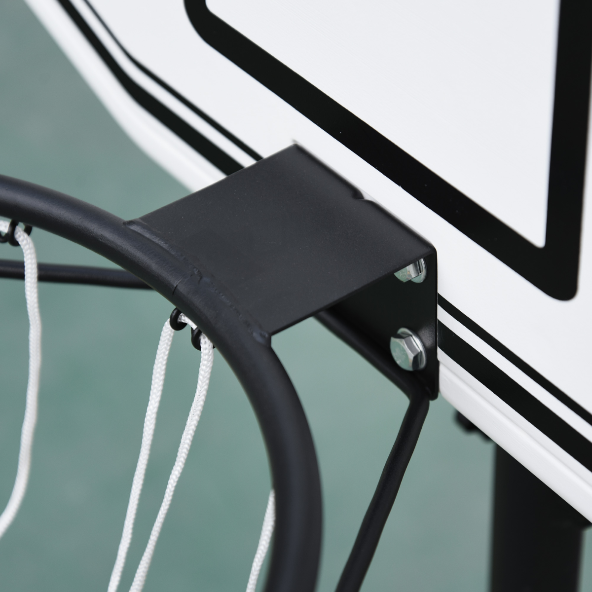 HOMCOM Poolside Basketball Hoop and Stand with Height-Adjustable Hoop 94-123cm, Water or Sand Fillable Base