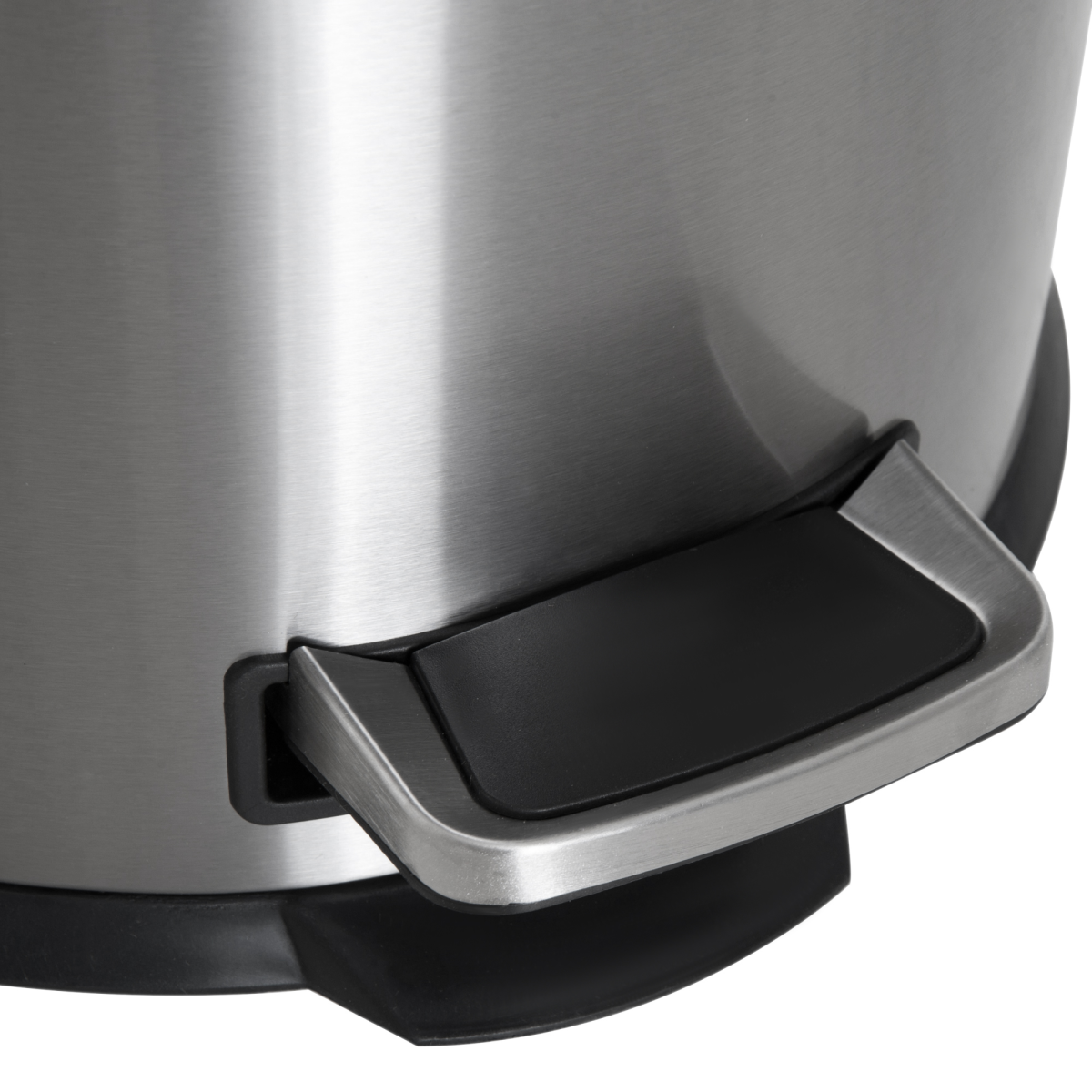 HOMCOM 30L Stainless Steel Pedal Bin with Removable Inner Bucket – Hands-Free Kitchen Waste Bin, Black & Silver