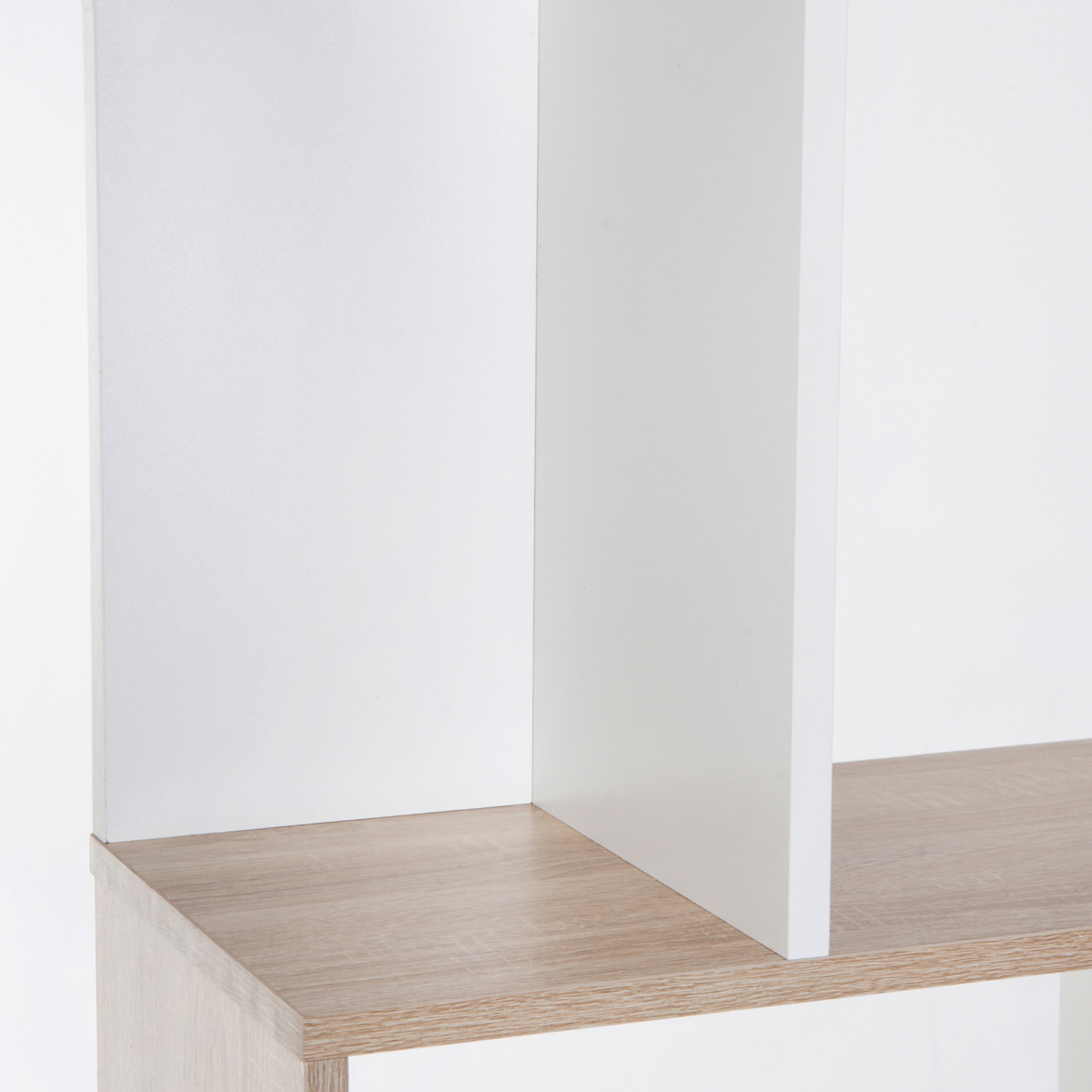 HOMCOM 5-Tier S-Shape Display Bookcase with Anti-Tipping Design – Freestanding Shelving Unit, Natural