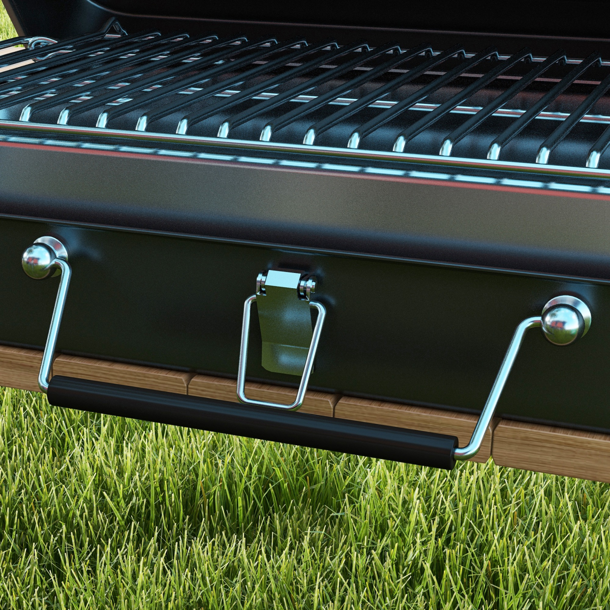 Outsunny Portable Suitcase BBQ Grill, Foldable Charcoal Barbecue – Camping, Picnic & Party, Black