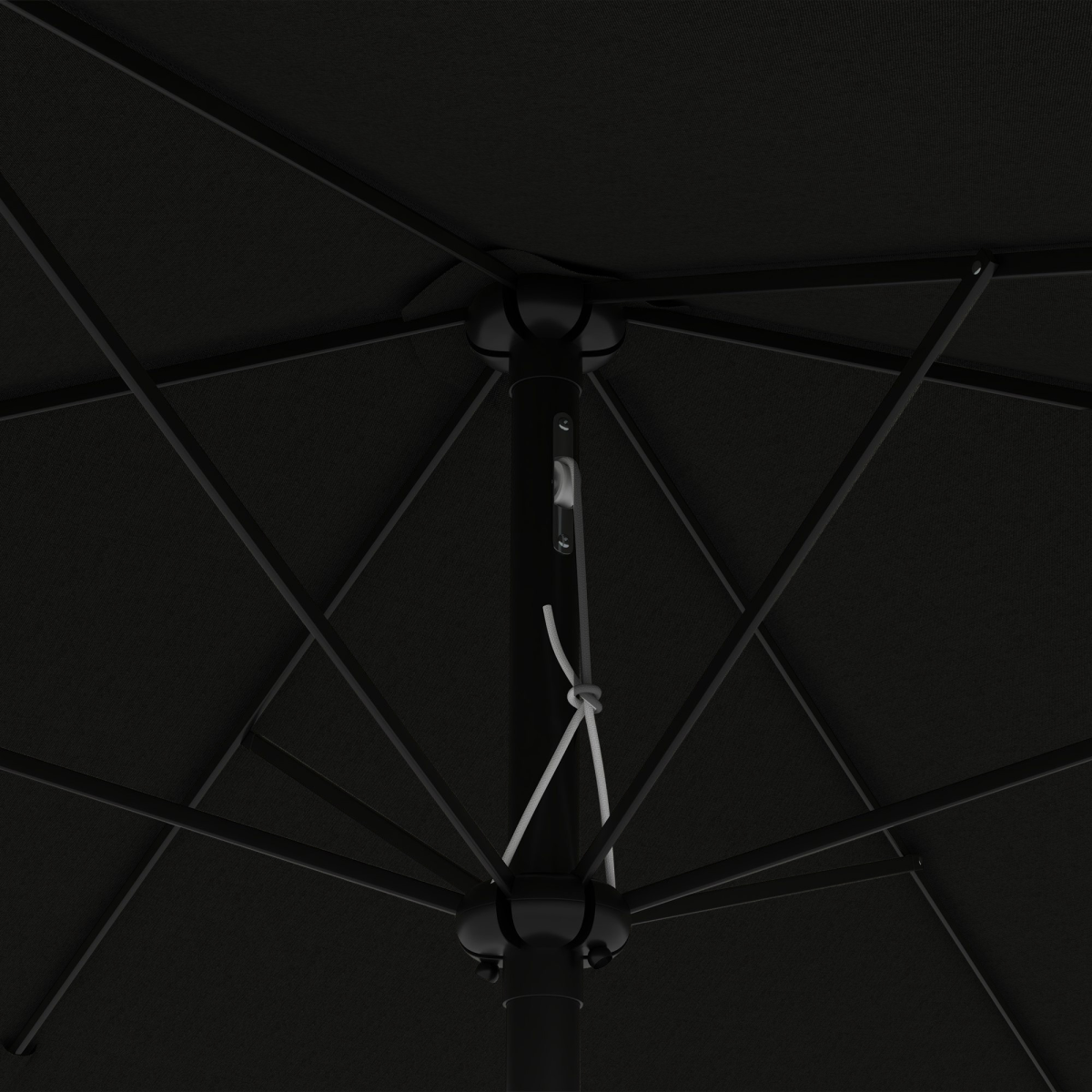 Outsunny 2 x 3m Rectangular Garden Parasol with Crank Handle & Tilt, UV Resistant – Patio Sunshade, Black