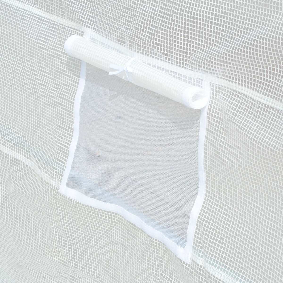 Outsunny 6 x 3 x 2m Replacement Cover for Tunnel Greenhouse – Zipped Roll-Up Door and 12 Windows, White