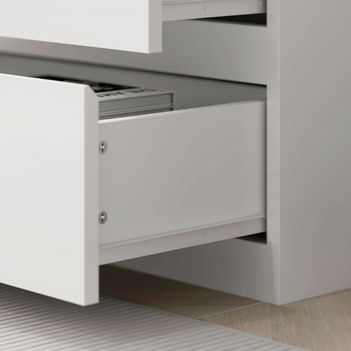 HOMCOM 180cm Tall Bookshelf Storage Unit with 3 Drawers & Open Shelves – Living Room Bookcase, White