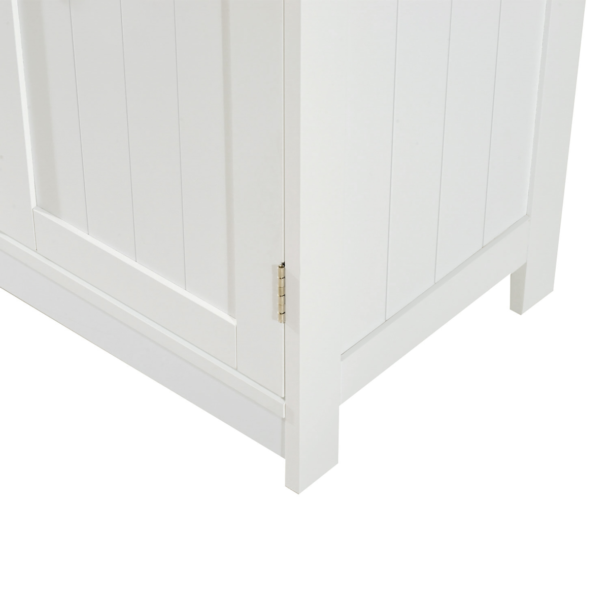HOMCOM Under-Sink Bathroom Vanity Cabinet with Two Shelves – Pedestal Sink Storage, Wooden