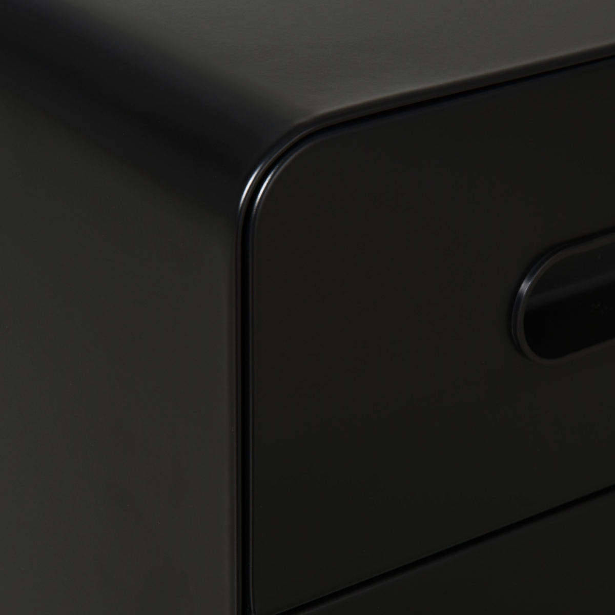 Vinsetto 3-Drawer Steel Filing Cabinet with 4 Wheels, Lockable – Under-Desk Office Storage, Black