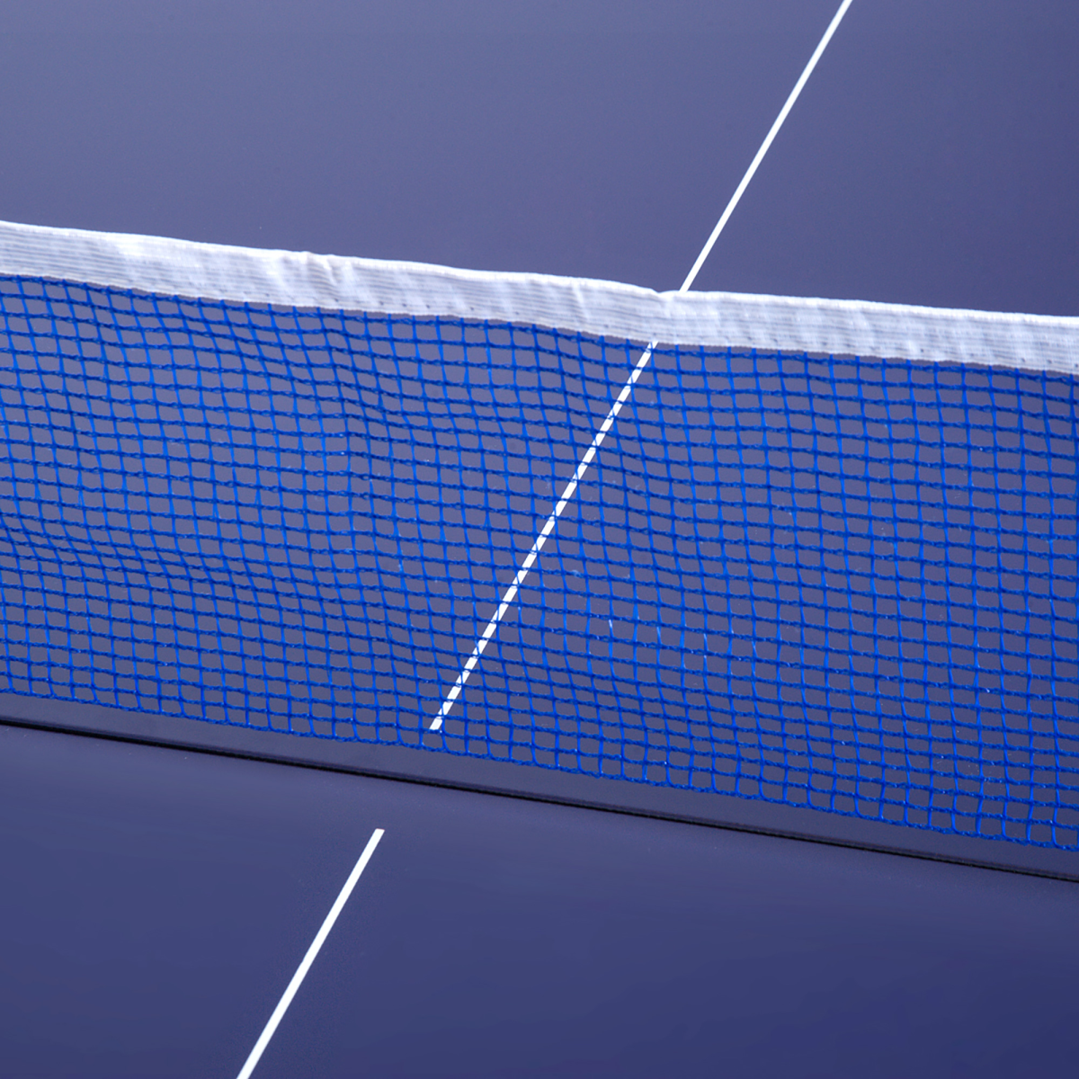 HOMCOM Foldable Table Tennis Table with Net, Steel Frame – Indoor Ping Pong Table, Blue