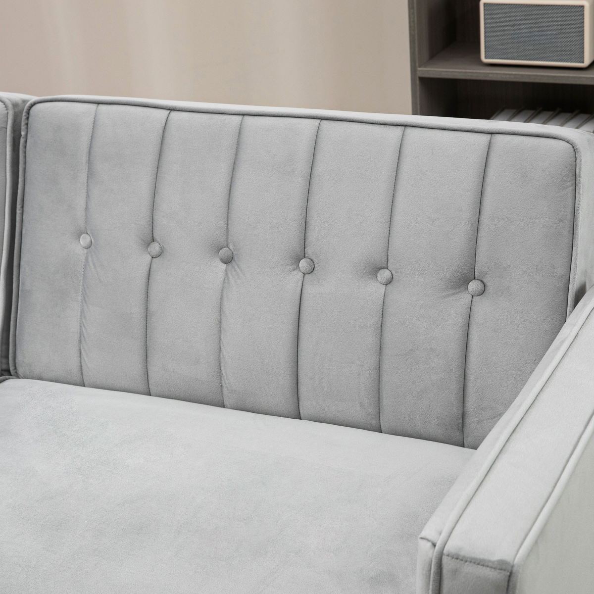 HOMCOM sofa bed felt floor pad detail