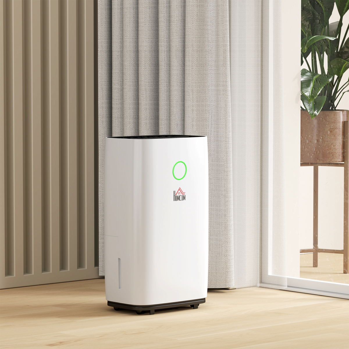 HOMCOM Portable Dehumidifier 20L/Day with 4000ml Tank – Quiet Damp Control for Home & Laundry Room