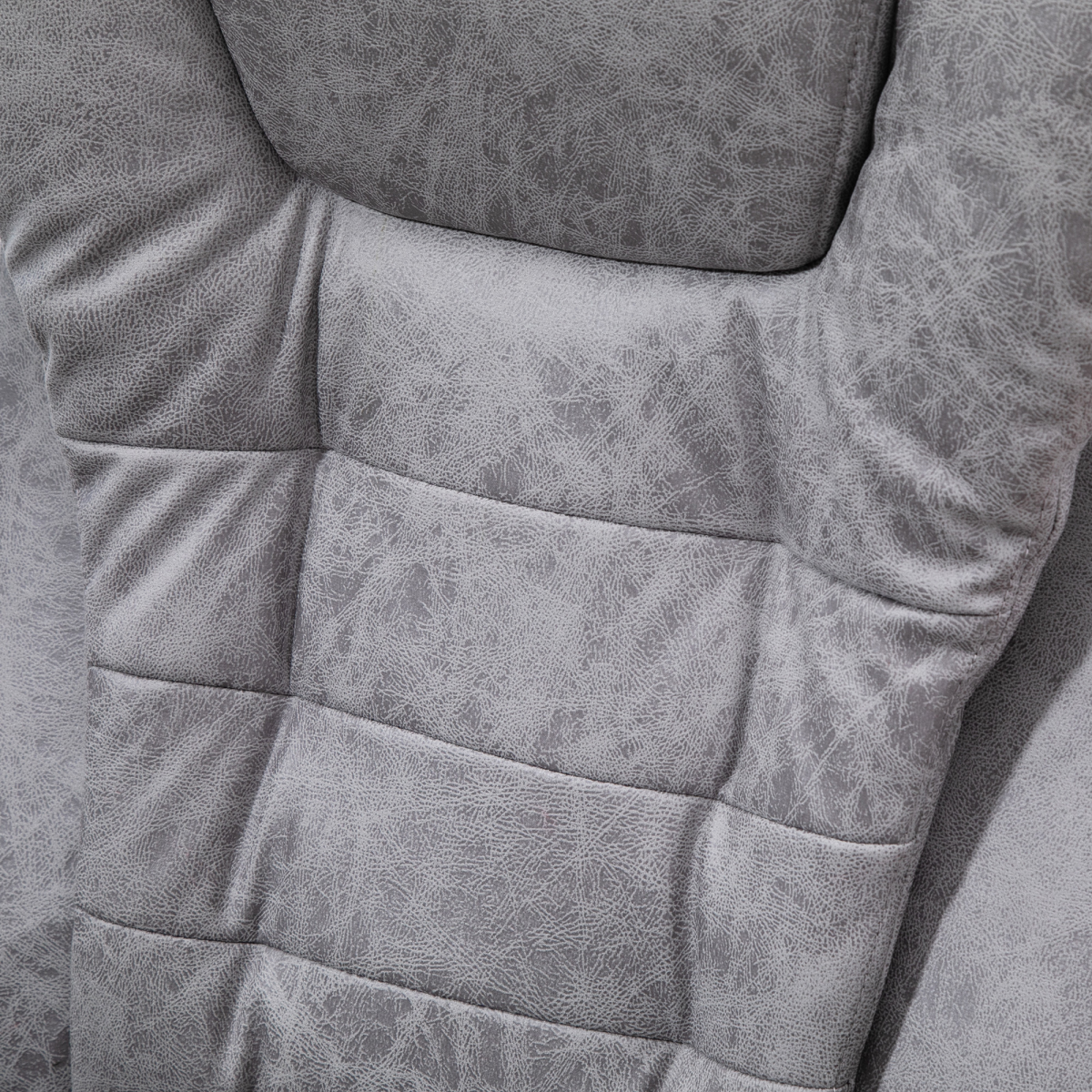 Vinsetto Heated Massage Office Chair with 6 Vibration Points & Footrest – Reclining Home Office Chair, Grey