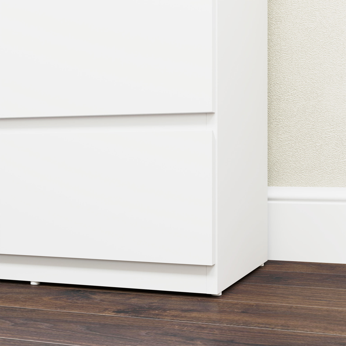 HOMCOM 5 Drawer Bedroom Chest of Drawers with Smooth Metal Runners – Tall Storage Unit, White