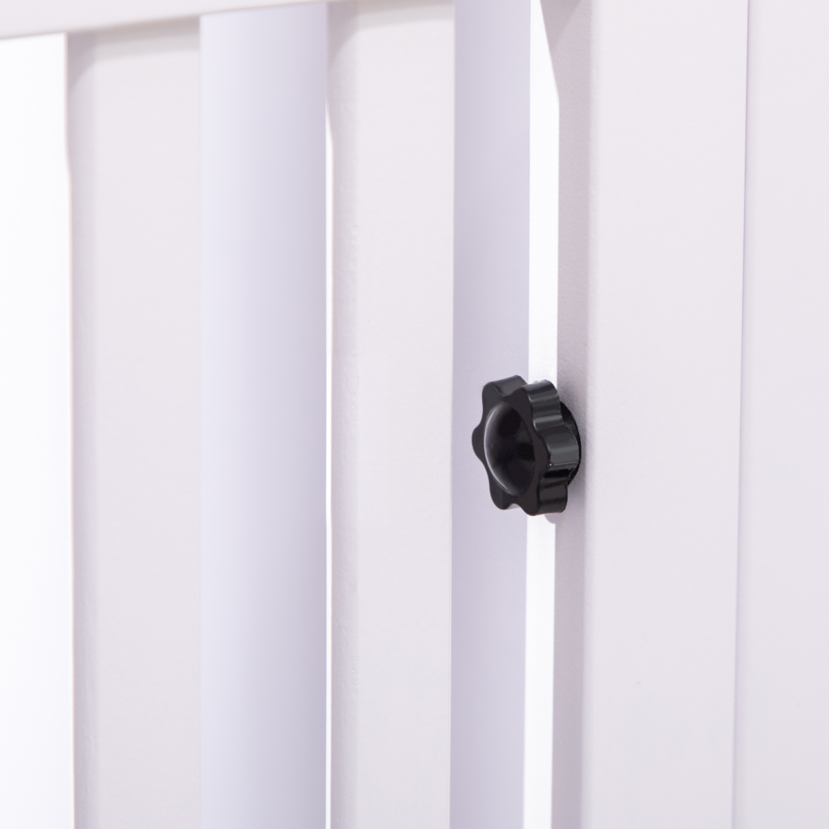 PawHut 7 Panel Puppy Pen with Three Doors – Indoor Two-Room Dog Playpen, White